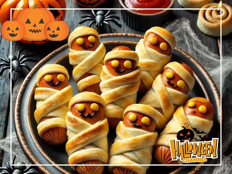 Gruselige Mumien-Würstchen für Halloween