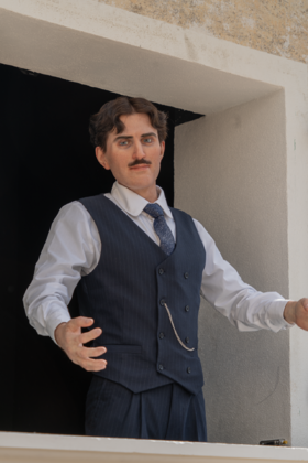 Lebensechter Nikola Tesla-Animatronic im Europa-Park